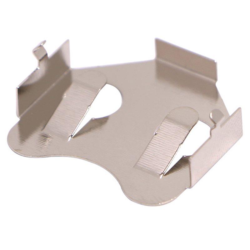ABBP-Pounding CR2032 Coin Cell Retainer, Battery Holder In Nickel-Plated Phosphor Bronze