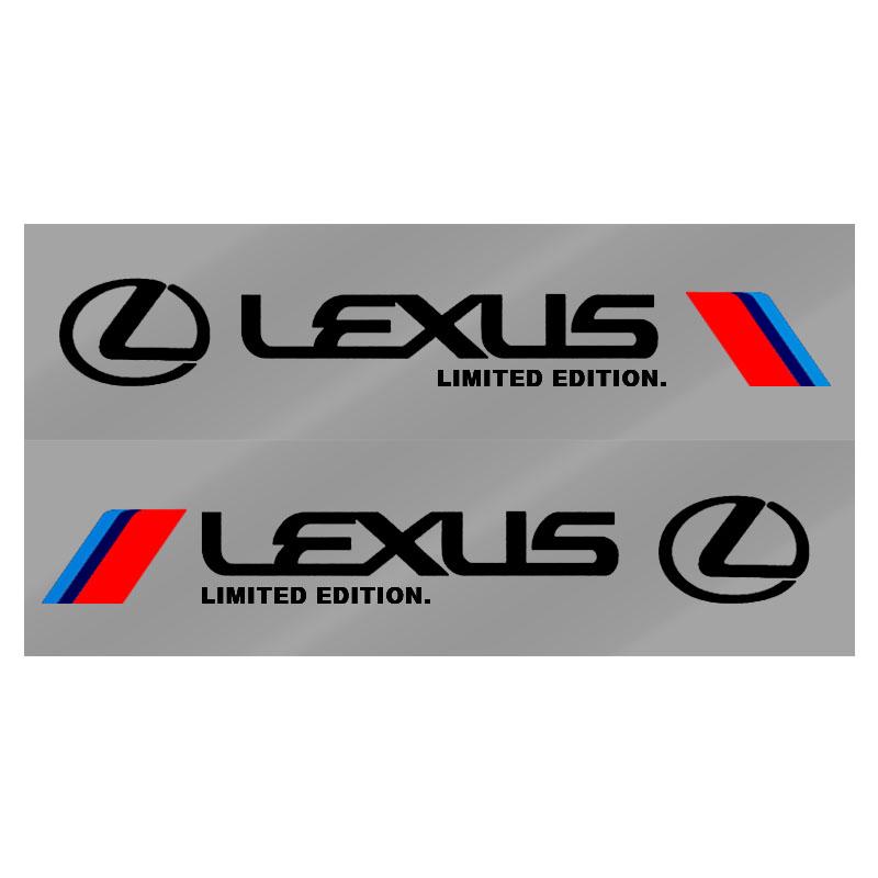 2pcs Car Side Door 3D Sticker Badge Decal Decoration Emblem For Lexus CT200H ES250 ES300H IS250 IS200 GS300 GS460 GX470 LS400