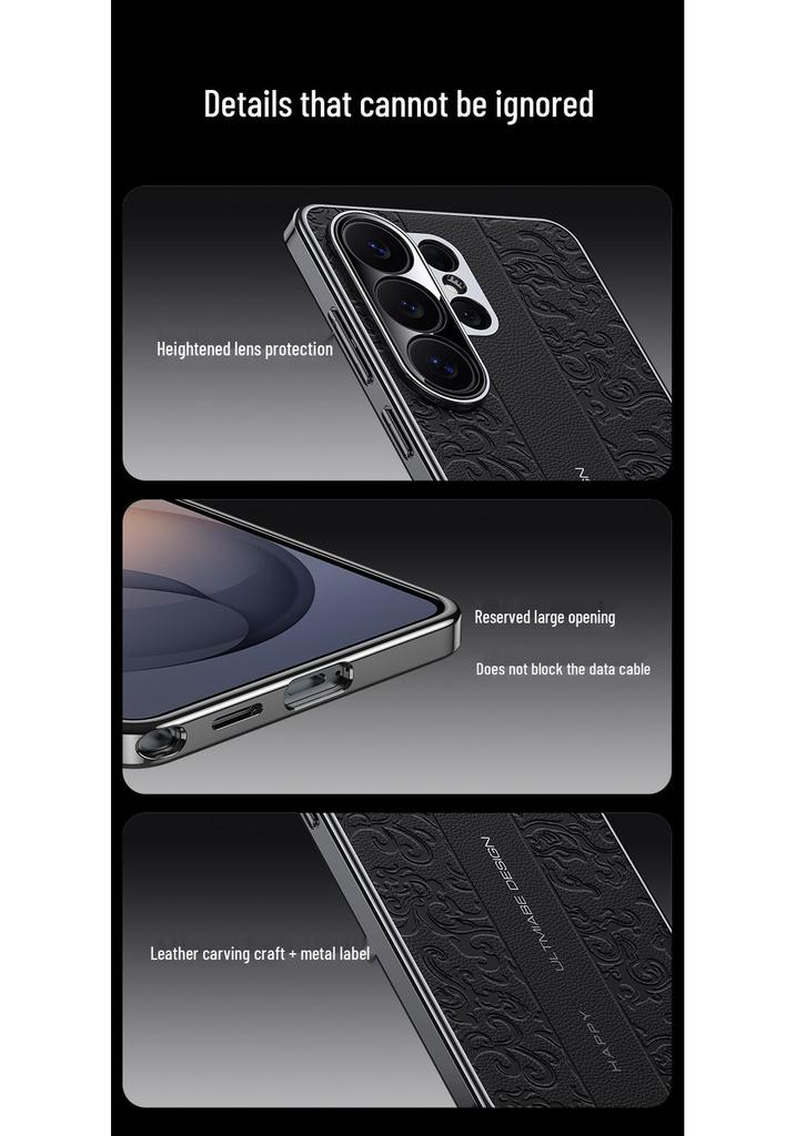Luxury Leather Protective Case for Samsung Galaxy S24/S25/S26 Ultra