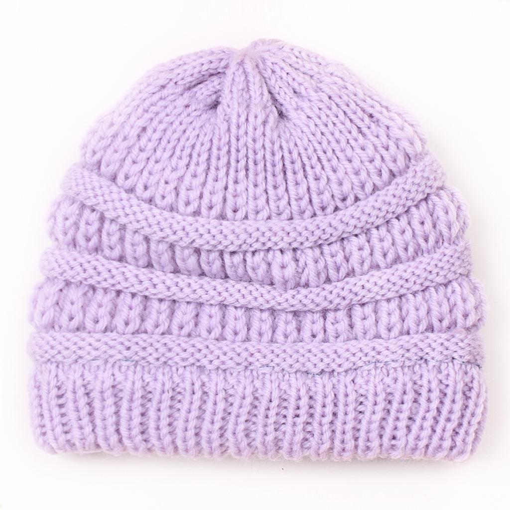 European & American Kids' Knitted Baby Wool Hat – Warm, Candy-Colored for Autumn & Winter