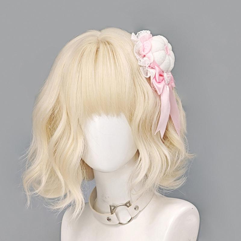 Anime Style Hair Clip Lace Barrettes And Button For Secure Bun Hold In Various Occasion Comfortable Hairpin