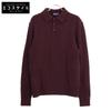 RalphLauren PURPLE LABEL Gold Zopfmuster Kaschmir Polokragen Pullover Oberteile L Bordeaux Gebraucht
