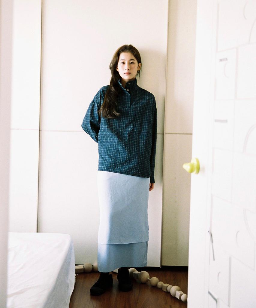 Geulideuseoul Layered Sheer Skirt - Blue