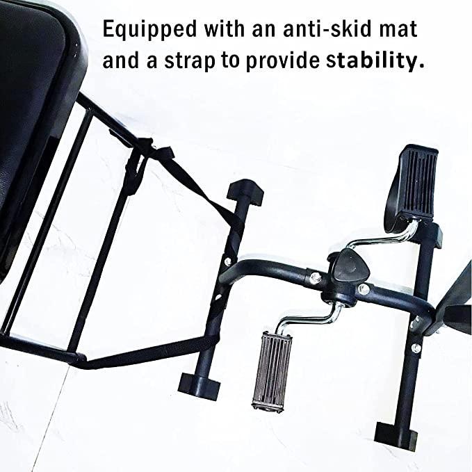 Pedal Exerciser Bike Hand Arm Leg and Knee Peddler Adjustable Fitness Equipment for Seniors, Elderly Home Pedal Exercise Bike for Total Body