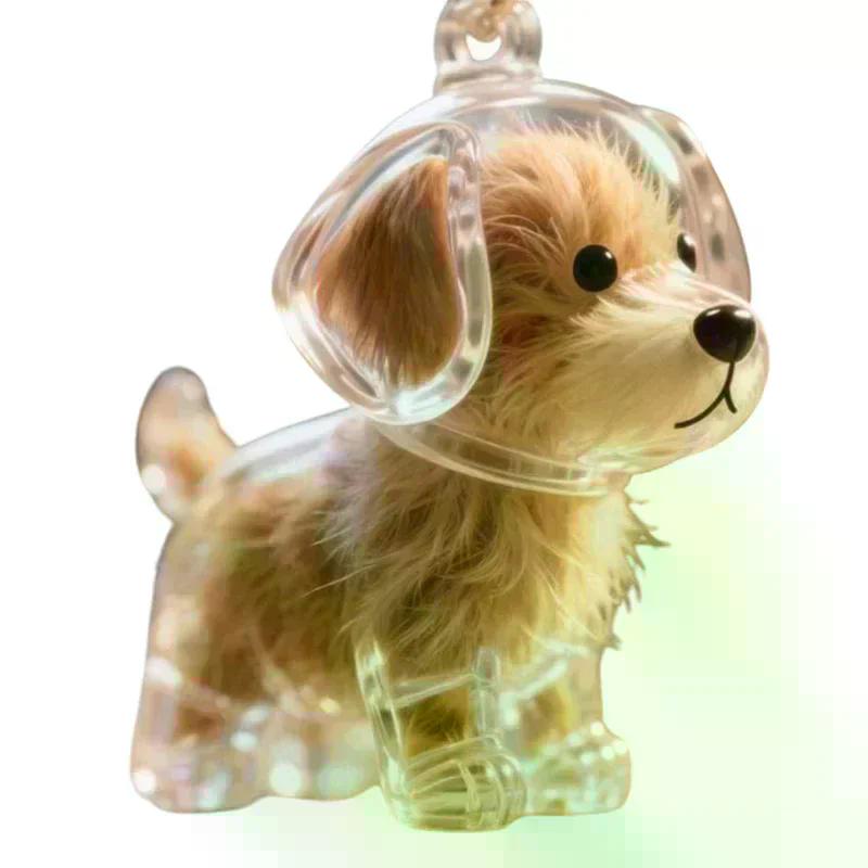 Capsula Ricordo Commemorativo Capelli Cucciolo Trasparente Contenitore Pelo Cane Animale Domestico Ciondolo Portachiavi Decorazione Fai da Te Regali Esposizione Casa Amanti Animali Domestici