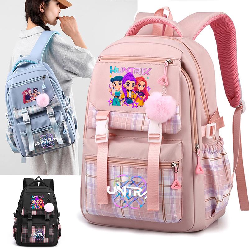 Anime Cartoon K-Pop Printed Large Capacity Backpack for Teenger Student Girl Boy Schoolbag Bookbag Kid Gift Women Waterproof Travel Bag Mochila