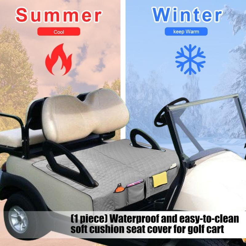 Thickened Golf Cart Seat Pad Cushion Protector Antislip Base Enhanced Frictions For EZGO Club Car Mountainous Courses