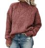European & American Women's High Neck Cable Knit Pullover Sweater - 2026 Fashion Arrival