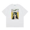 T-shirt Imprimé Casablanca Hommes Femmes Coupe Ample Manches Courtes Haut Décontracté
