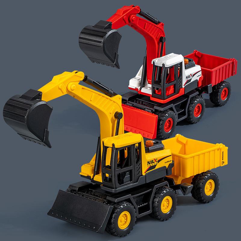 Excavator Toy Model With Flashing Lights And Sound For Childrens Play And Learning