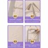 New Oxford Cloth Travel Tote Bag Soft Square Shape Student Shoulder Bag Solid Color Square Bag Travel