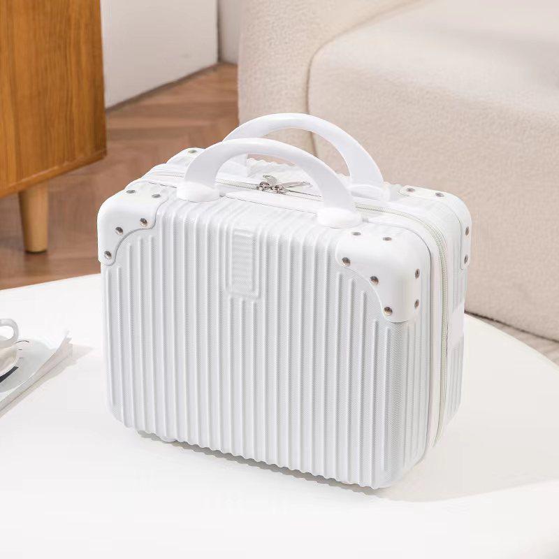14" Retro Makeup Case - Mini Suitcase Handbag Storage Bag for Travel