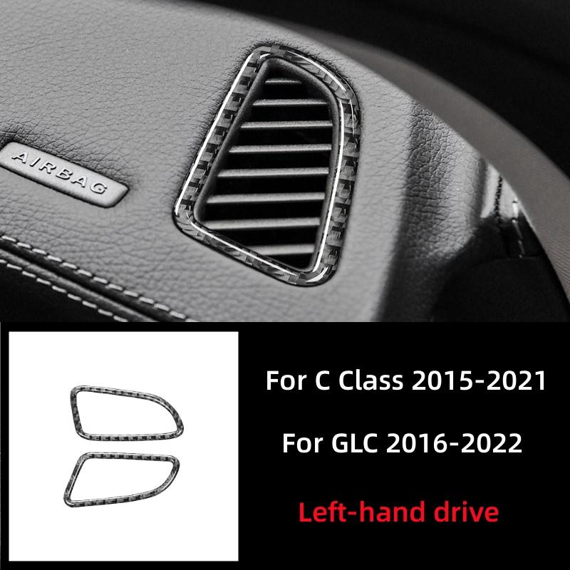 For Mercedes Benz C GLC Class W205 X253 Carbon Fiber Interior Modification Car Styling Decorative Stickers Cover Car Accessories