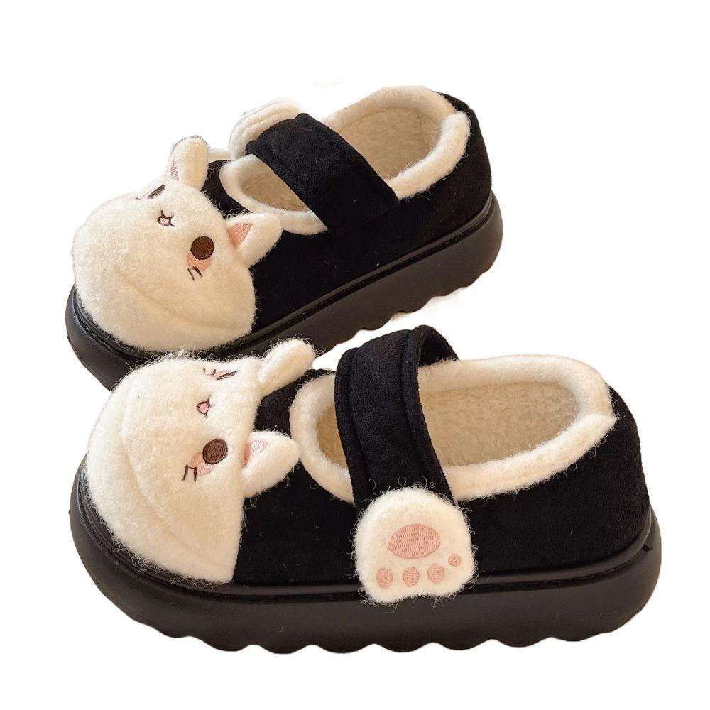 Cute Cartoon Cat Paw Shoes Anti Slip Kawaii Thick Warm Slippers Lolita Thick-sole Plush Floor Shoes Girls