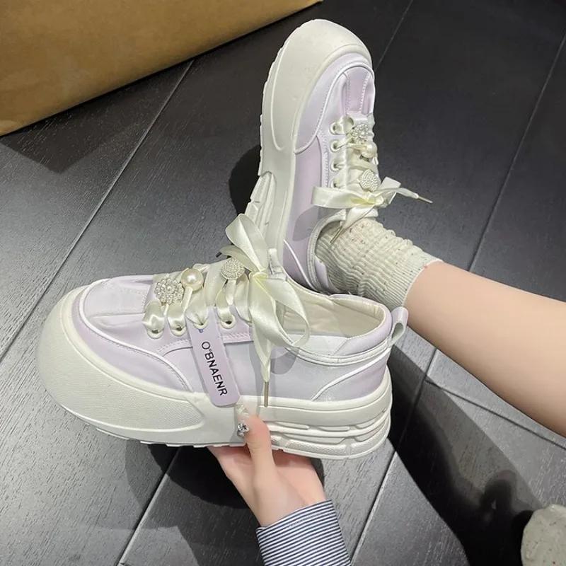 Robustní tenisky Dámské nové Podzimní Silná podrážka Tátovy boty Dámská móda PU kůže Platformové boty Dámské značkové boty