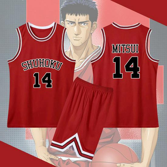 Slam Dunk Classic Jersey Set: Hanamichi Sakuragi #10 & Kaede Rukawa #11 - Customizable Basketball Uniform