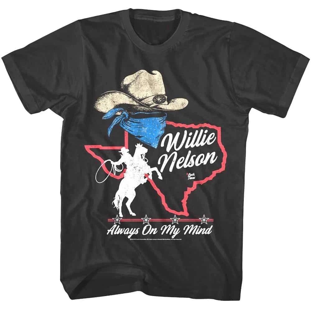 Willie Nelson Texas Always On My Mind Men s T Shirt M