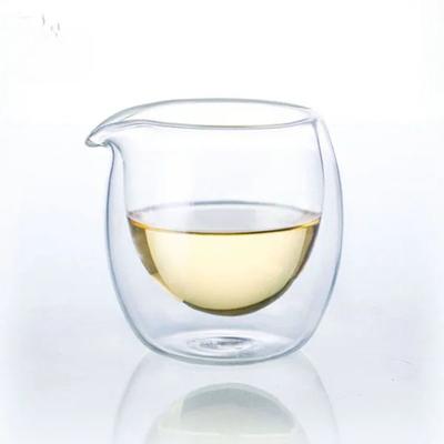 100ml/200ml Heat-Resisting Clear Double Wall Layer Glass Tea Pitcher Gongdao Tea Cup Cha Hai Fair Mug