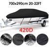 Barco Boat Cover Anti-UV 11-13/14-16/17-19/20-22ft 420D Waterproof Heavy Duty Marine Trailerable Canvas Boat Accessories