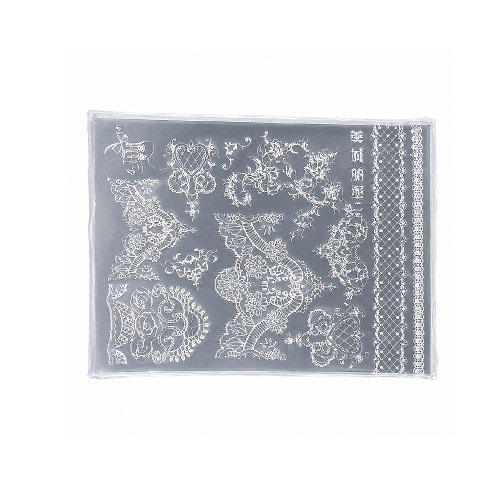 Silicone 3D Nail Art Mold Relief Lace Design Nail Art Decoration Mold  Crafts 2