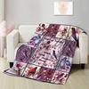 Flower And Bird Blanket Soft Flannel Hummingbird Throw Blanket Washable Cozy Floral Blanket for Adults Kids Couch Bed