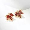 Korean Red Maple Leaf Earrings: Unique, Trendy Autumn/Winter 2022 Style
