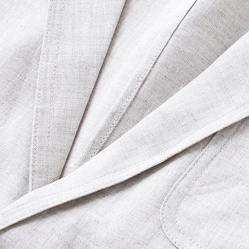 Hengyuanxiang Men's 100% Linen Business Casual Suit Jacket