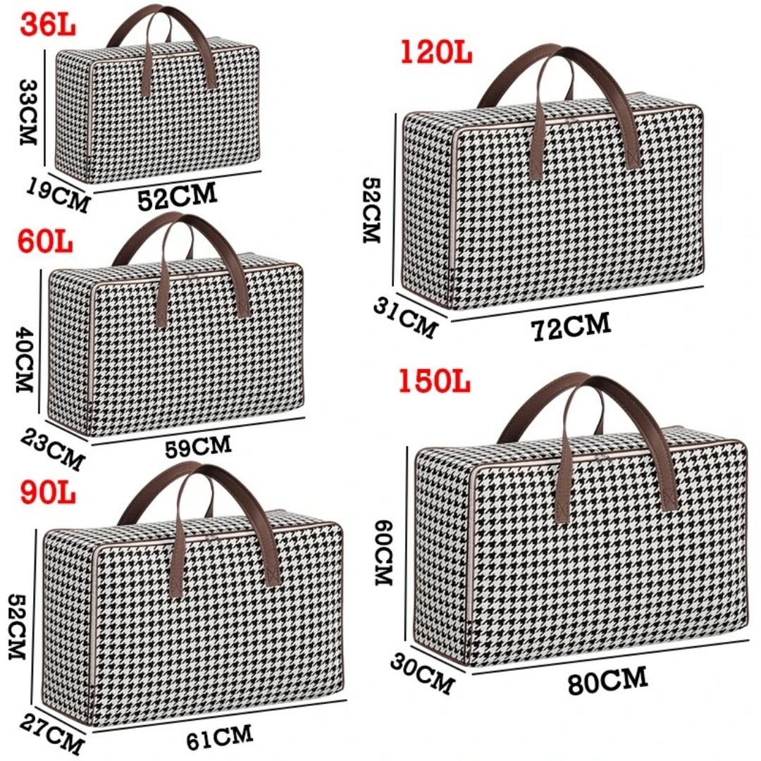 

1pc Portable Quilt Storage Bag Durable Quilt Container Waterproof Quilt Storage Bag with Reinforced Handles Capacity for Clothes 36L серый