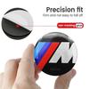 Car Sticker High Quality 56mm 60mm Polished Wheel Center Stickers Strong Adhesive No Residue Hub Caps Badge Decals For BMW M