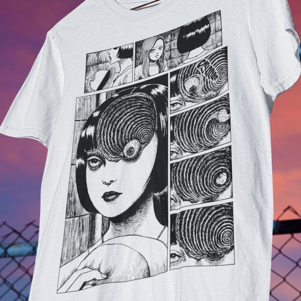 Uzumaki Anime Manga T-shirt, Junji Ito Graphic Tee