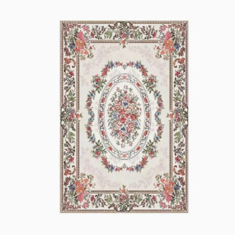 

Bohemian Living Room Flower Carpet Retro Bedroom Large Area Mat Home Decoration Cloakroom Minimalist Sofa Corridor Bedside Rug 40x60cm