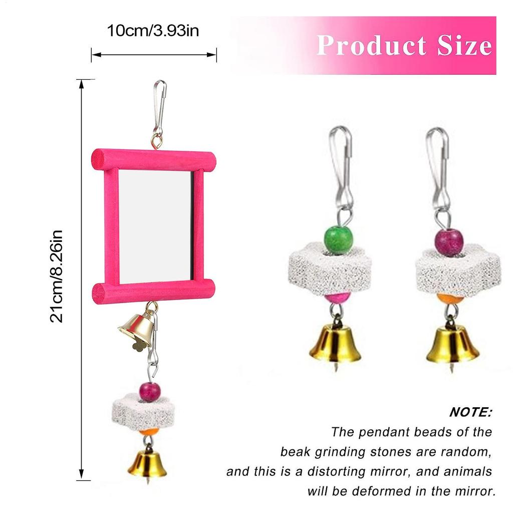 Chicken Swing Mirror Chicken Molar Stone Mirror Enrichment Safe Multi Functional Poultry Boredom Relief Accessories For Outdoor