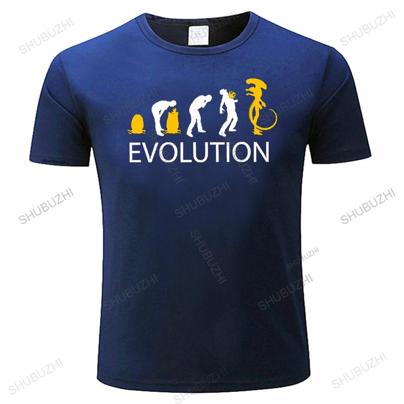 New Funny Casual T Shirt Alien Evolution Costume Alien Vs Predator Men's Summer Short Sleeve Top Cotton Design Tshirt Plus