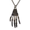 Pray Amulet Charm Necklace Cross Pendant Vintage Halloween Witchy Jewelry 43cm Chain