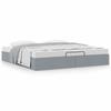 Ottoman Bed without Mattress Light Grey 180x200 cm Fabric