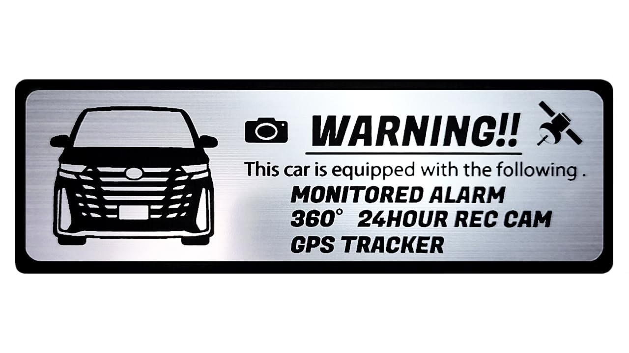 Honami Works New 40 Series VELLFIRE Toyota Security Emblem Sticker for Car Security Security