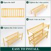 Olanly Bamboo Shoe Organizer Quality Expandable Shoe Rack Stackable Free Standing Wooden Shoe Storage Shelf For Entryway Closet
