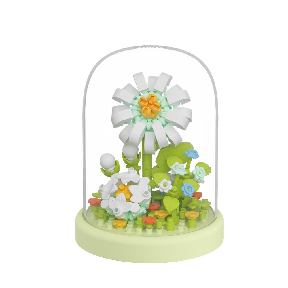 City Series Creativity Flower Blossom Bonsai Potted Plant Micro Building Block Set Block Bricks Home Decoration Toy For Kids Children