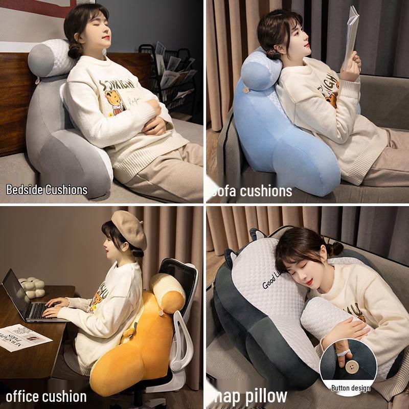 Kreslený bedrový vankúš - Veľký mäkký vankúš na opierku chrbta do postele a na pohovku