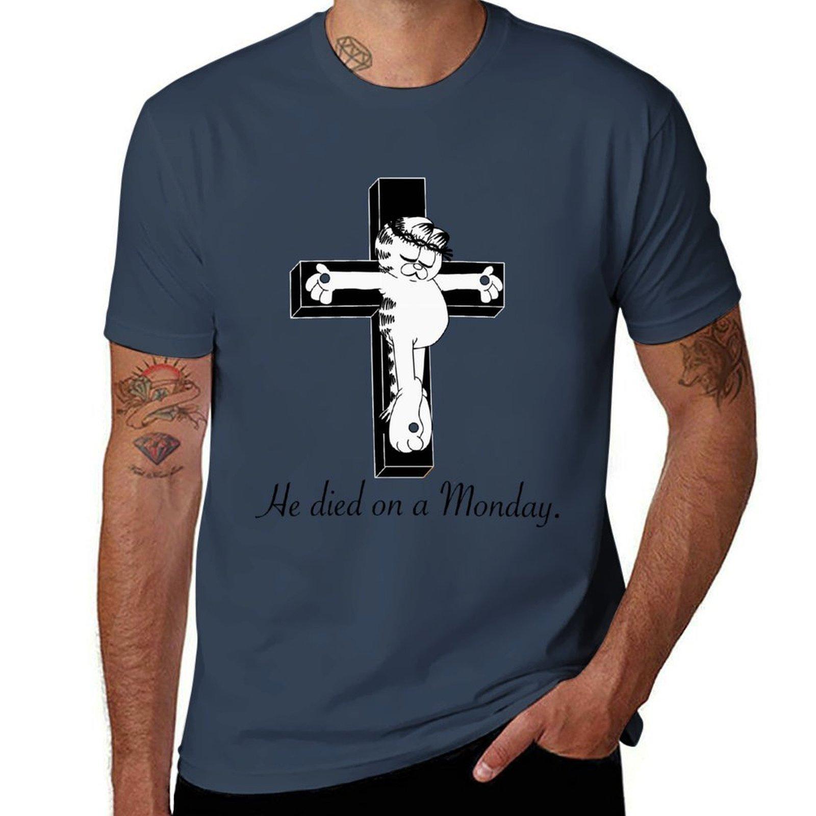 He Died On A Monday Tshirt Plus Size Basic Cotton Tshirt S