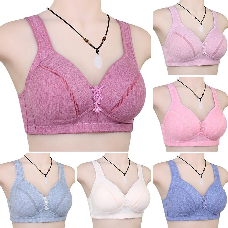 1PC Soft Cotton Seamless No Underwire Women Underwear Thin Breathable Plus Size