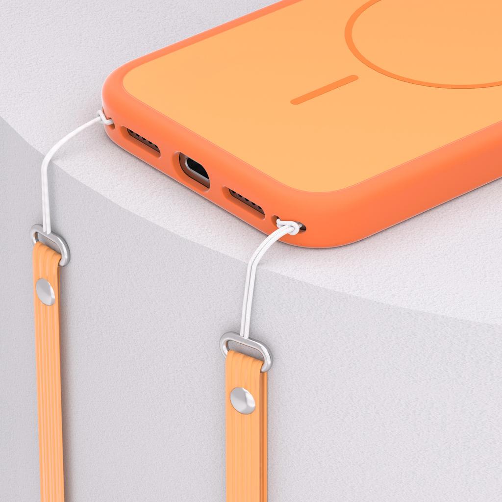 Applicable To Apple iPhone1716promax Mobile Phone Case Matte Two-in-one Skin Feeling Samsung S2 Orange Magnetic Suction Case