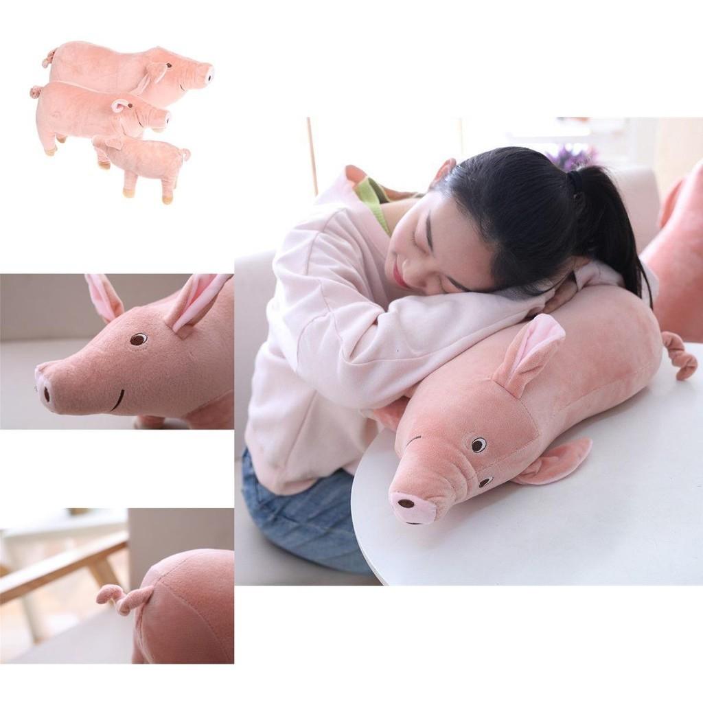 Cute Pink Pig Plush Toy Soft Animal Sleeping Pillow 25/40/60cm Comfortable Size