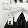 For Samsung Z Flip5 Flip Cover, ZFold4 Colorful Bead Handle Chain with Small Rabbit Heart Design