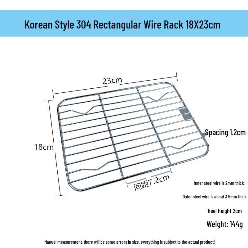 304 Stainless Steel Rectangular Grill and Baking Pan Set with Oil Draining Rack