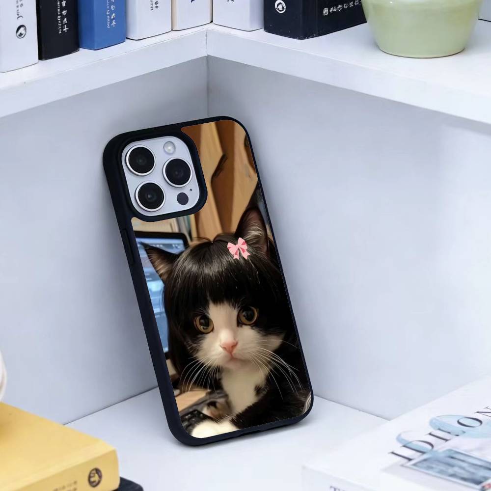 Funny Cute Cat  Phone Case For iPhone 14,16,15,13,17,12,Plus,Pro,Max Magnetic For Magsafe Frosted Cover