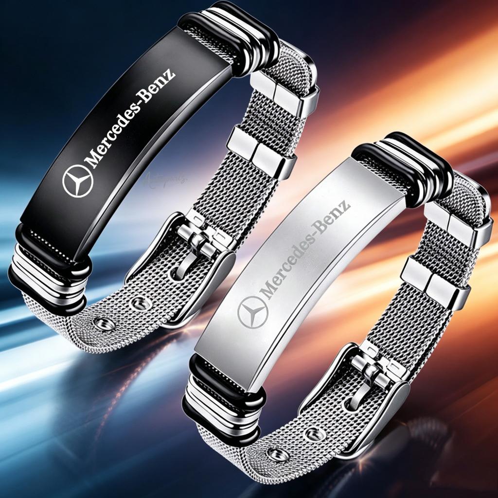 For Mercedes Benz AMG A C E S G Class GLC CLE CLA GLB GLS W177 W205 W213 Fashion Car Stainless Steel For Men Boy Accessory Gift FF2
