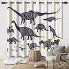 2pc/set Forest Dinosaur Blackout Curtains Colorful Cartoon Wildlife Animal Kids Room Polyester Curtains Balcony Bedroom Curtains