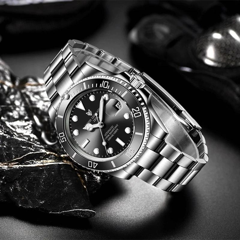 Reloj Automático de Lujo de Marca Superior para Hombre Moda Impermeable Deportivo Relojes de Pulsera Mecánicos para Hombre Casual Automático con Fecha