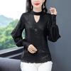2024 Spring Sequined Slim Long-Sleeve Korean Style Top - Elegant and Versatile